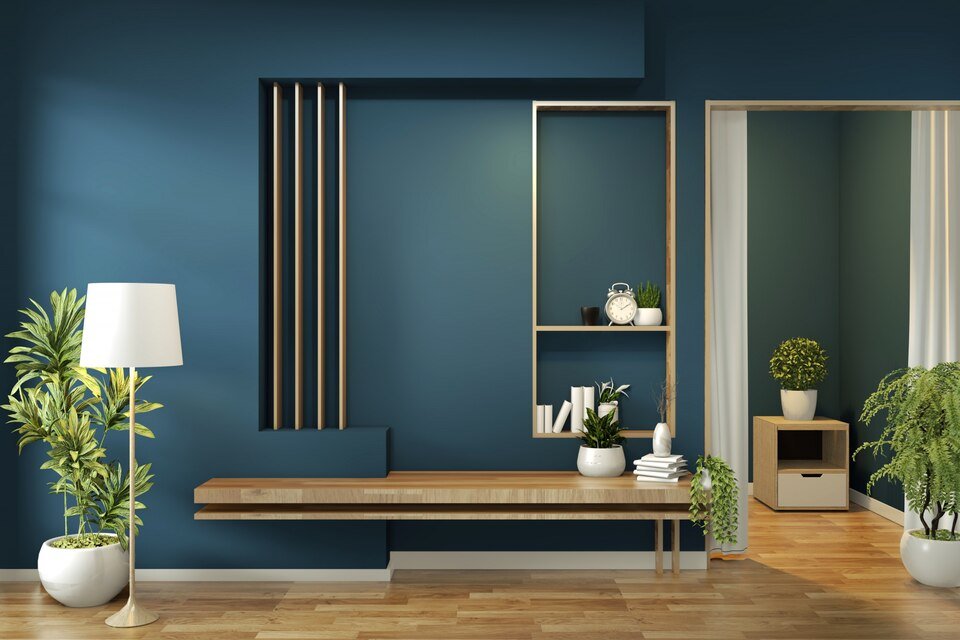 20230527171206 fpdl.in cabinet mock up room dark blue floor wooden minimal design 3d rendering 43151 1759 large